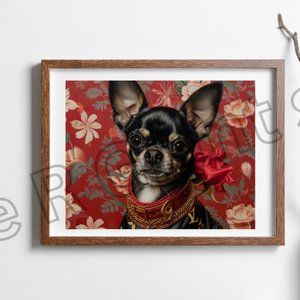 Luxury Chihuahua Designer Art Print 14x11 By the Artist Denardai